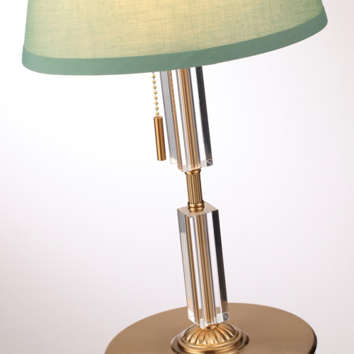 4887/1T MODERN ODL_EX22 115 бронзовый/зеленый/абажур ткань Настольная лампа E27 1*60W LONDON фото 8