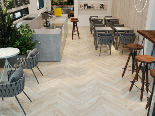 Виниловый ламинат SPC CronaFloor Herringbone Дуб Ницца H002 фото 8