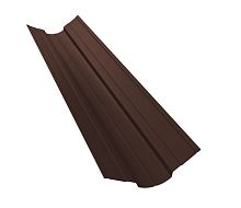 Планка ендовы верхней фигурной 100x100 0.45 PE с пленкой RAL 8017 шоколад (2м)