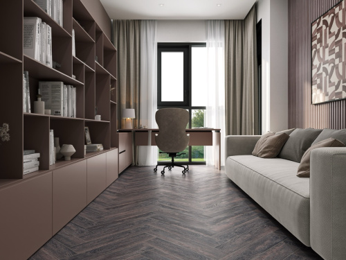 Виниловый ламинат SPC CronaFloor Herringbone Дуб Бордо H006 фото 7
