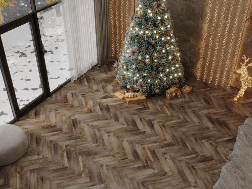Виниловый ламинат SPC CronaFloor Herringbone 2.0 Дуб Грас H017 фото 5
