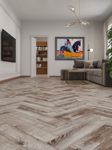 Виниловый ламинат SPC CronaFloor Herringbone Дуб Тулон H009 фото 3