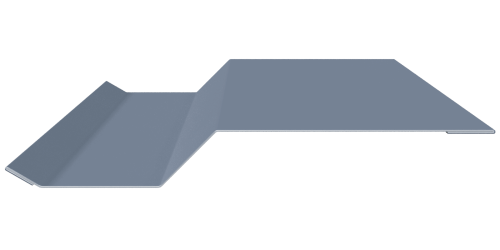 Планка примыкания внакладку Фартук S6 пристенный накладной 0.45 PE с пленкой RAL 7024 мокрый асфальт (2м)