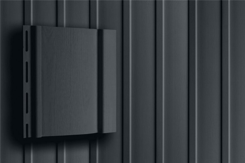 Виниловый сайдинг Grand Line вертикальный Acryl графит 3 м