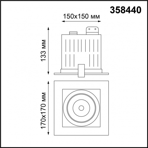 358440 SPOT NT20 266 белый/черн Встраиваемый карданный светильник IP20 LED 4000К 24W 100-265V GESSO фото 2