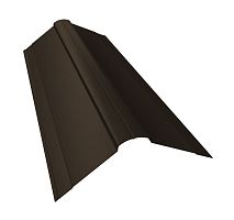 Планка конька фигурного 150x150 0.45 PE с пленкой RR 32 темно-коричневый (2м)