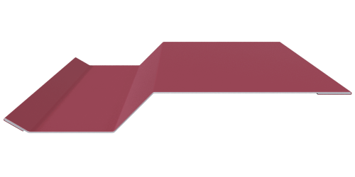 Планка примыкания внакладку Фартук S6 пристенный накладной 0.45 PE с пленкой RAL 3005 красное вино (2м)