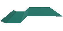 Планка примыкания внакладку Фартук S6 пристенный накладной 0.4 PE с пленкой RAL 6005 зеленый мох (2м)