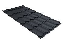 Профиль волновой Grand Line Квинта плюс 0.45 Drap TX RAL 7024 мокрый асфальт