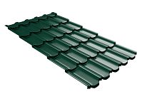 Профиль волновой Grand Line Квинта плюс c 3D резом 0.45 Drap ST RAL 6005 зеленый мох