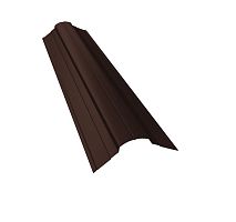 Планка конька фигурного 70x70 0.4 PE с пленкой RAL 8017 шоколад (2м)