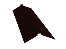 Планка конька плоского 115х30х115 0.45 PE с пленкой RR 32 темно-коричневый (2м)