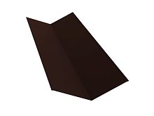 Планка ендовы верхней 145х145 0.45 PE с пленкой RAL 8017 шоколад (2м)