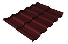 Профиль волновой Grand Line модульный Квинта Uno c 3D резом 0.45 Drap TX RAL 3005 красное вино