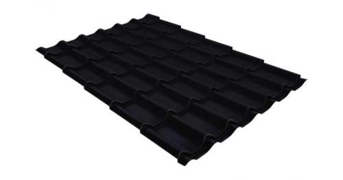 Металлочерепица Grand Line классик 0,5 Satin RAL 9005 черный