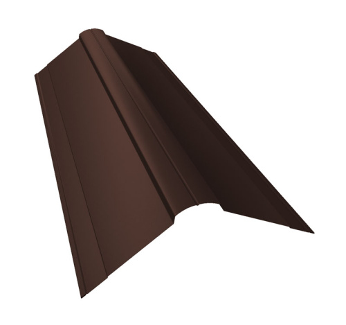 Планка конька фигурного 150x150 0.5 Satin с пленкой RAL 8017 шоколад (2м) Планка конька фигурного 150x150 0.5 Satin с пленкой RAL 8017 шоколад (2м)
