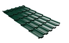 Профиль волновой Grand Line Квинта плюс c 3D резом 0.45 Drap TX RAL 6005 зеленый мох