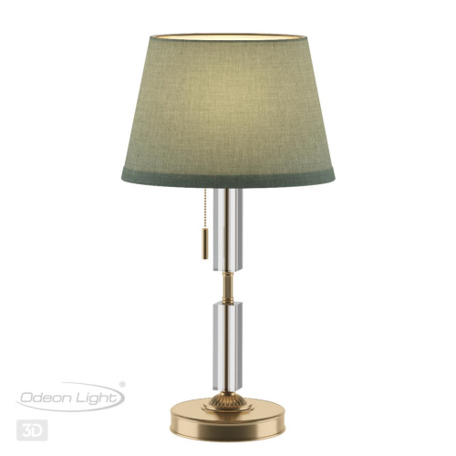 4887/1T MODERN ODL_EX22 115 бронзовый/зеленый/абажур ткань Настольная лампа E27 1*60W LONDON фото 6