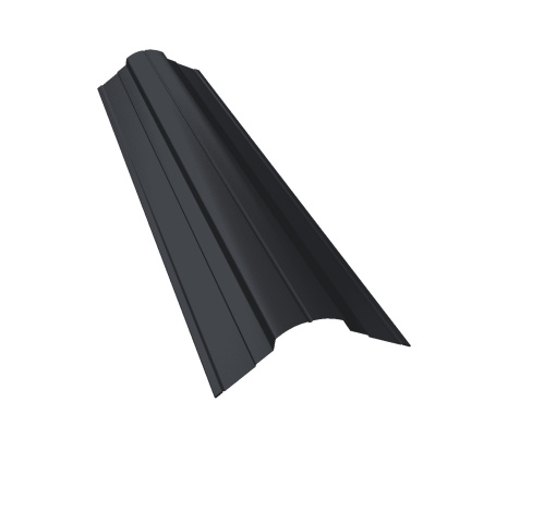 Планка конька фигурного 70x70 0.45 PE с пленкой RAL 7024 мокрый асфальт (2м) Планка конька фигурного 70x70 0.45 PE с пленкой RAL 7024 мокрый асфальт (2м)