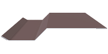 Планка примыкания внакладку Фартук S6 пристенный накладной 0.5 Satin с пленкой RAL 8017 шоколад (2м)