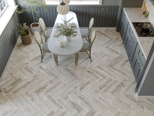 Виниловый ламинат SPC CronaFloor Herringbone Дуб Страсбург H005 фото 3