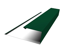 Планка торцевая страховочная 0.45 PE с пленкой RAL 6005 зеленый мох (2м)