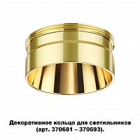 370711 KONST NT19 145 золото Декоративное кольцо для арт. 370681-370693 IP20 UNITE