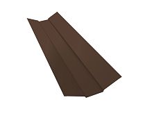 Планка ендовы верхней 95х80х95 0.5 Satin с пленкой RAL 8017 шоколад (2м)