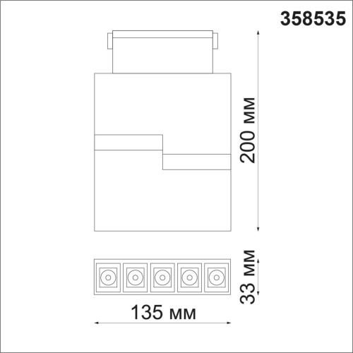 358535 SHINO NT21 061 черный Трековый светильник для низковольного шинопровода IP20 LED 4000K 12W 48V KIT фото 2