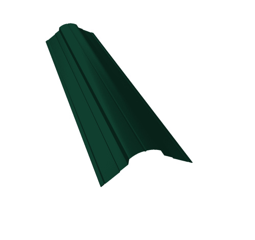 Планка конька фигурного 70x70 0.45 PE с пленкой RAL 6005 зеленый мох (2м)
