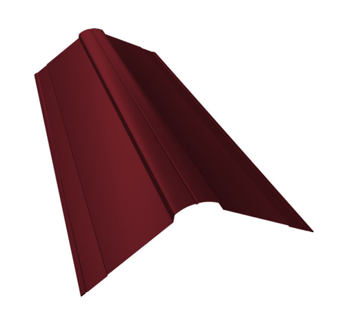Планка конька фигурного 150x150 0.45 PE с пленкой RAL 3005 красное вино (2м) Планка конька фигурного 150x150 0.45 PE с пленкой RAL 3005 красное вино (2м)
