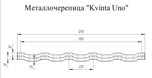 Металлочерепица Grand Line модульная квинта Uno c 3D резом 0,5 Satin Matt TX RAL 7024 мокрый асфальт фото 3
