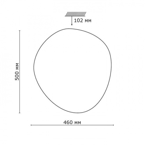 2039/DL COLOR SN 084 Светильник пластик/белый LED 48Вт 3000-6000K 500х460 IP43 пульт ДУ STONE фото 2