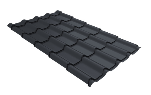 Профиль волновой Grand Line Kamea 0.5 GreenCoat Pural BT RR 23 темно-серый (RAL 7024 мокрый асфальт) Профиль волновой Grand Line Kamea 0.5 GreenCoat Pural BT RR 23 темно-серый (RAL 7024 мокрый асфальт)