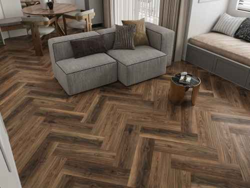 Виниловый ламинат SPC CronaFloor Herringbone Дуб Ле-Ман H018 фото 3 Виниловый ламинат SPC CronaFloor Herringbone Дуб Ле-Ман H018 фото 3
