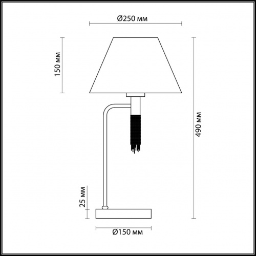 Настольная лампа Lumion Vanessa 4514/1T E27 60 Вт фото 2