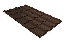 Профиль волновой Grand Line Kamea 0.5 GreenCoat Pural BT RR 887 шоколадно-коричневый (RAL 8017 шоколад)