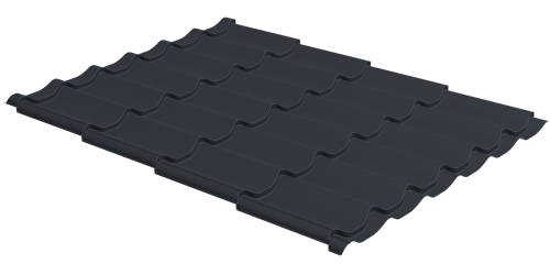 Металлочерепица Grand Line классик 0,5 Satin Matt TX RAL 9005 черный