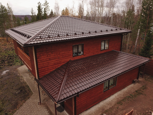 Металлочерепица Grand Line модульная квинта Uno c 3D резом 0,5 Satin RAL 8017 шоколад фото 5 Металлочерепица Grand Line модульная квинта Uno c 3D резом 0,5 Satin RAL 8017 шоколад фото 5