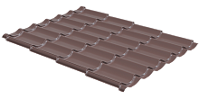 Металлочерепица Grand Line классик 0,4 PE RAL 8017 шоколад