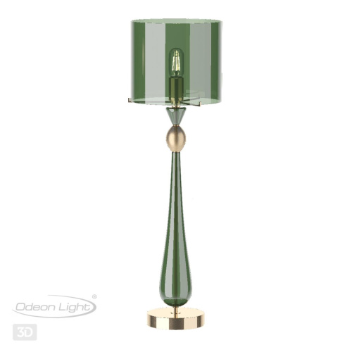 4889/1T STANDING ODL_EX22 99 золотой/зеленый/стекло База для высокой лампы E27 1*60W TOWER фото 8