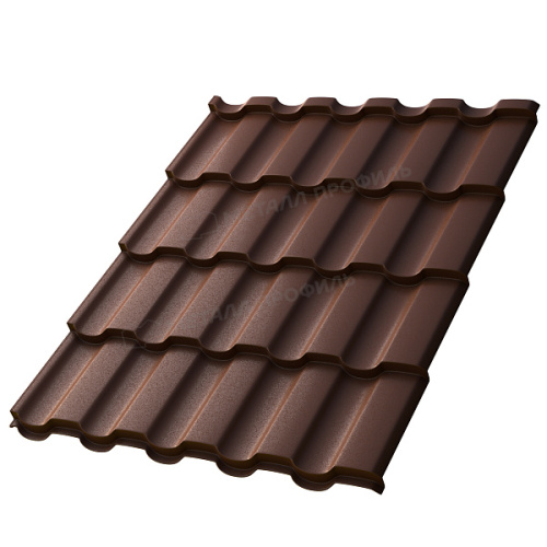 Металлочерепица Металл Профиль Монтекристо-S (VALORI-20-Brown-0.5)