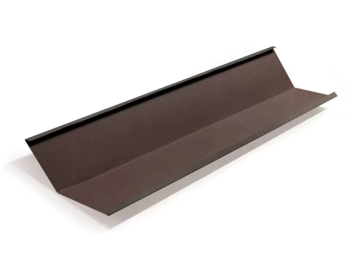 Планка ендовы нижней для композитной черепицы 140х140 0.5 Satin с пленкой RAL 8017 шоколад (2м) Планка ендовы нижней для композитной черепицы 140х140 0.5 Satin с пленкой RAL 8017 шоколад (2м)