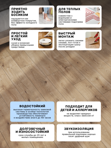 Ламинат Egger 8/33 Classic Aqua+ Дуб Даннингтон светлый EPL074 фото 3