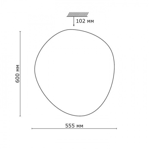 2039/EL COLOR SN 084 Светильник пластик/белый LED 72Вт 3000-6000K 600х555 IP43 пульт ДУ STONE фото 2