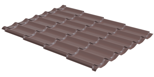 Металлочерепица Grand Line классик 0,5 Velur X RAL 8017 шоколад Металлочерепица Grand Line классик 0,5 Velur X RAL 8017 шоколад