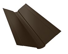 Планка ендовы верхней фигурной 150x150 0.45 PE с пленкой RR 32 темно-коричневый (2м)