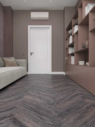 Виниловый ламинат SPC CronaFloor Herringbone Дуб Бордо H006 фото 8
