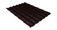 Металлочерепица Grand Line классик 0,5 Rooftop Бархат RAL 8017 шоколад