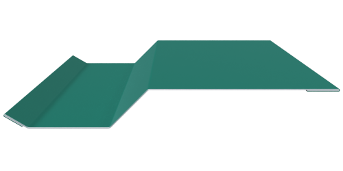 Планка примыкания внакладку Фартук S6 пристенный накладной 0.45 PE с пленкой RAL 6005 зеленый мох (2м)